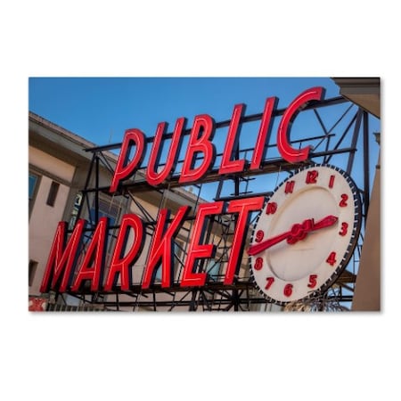 Yale Gurney 'Public Markets Neon' Canvas Art,22x32